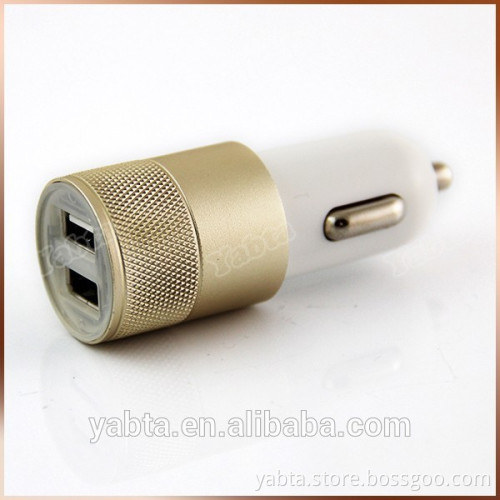 Top-selling OEM car charger for iphone, 2 port dual usb car charger, silver